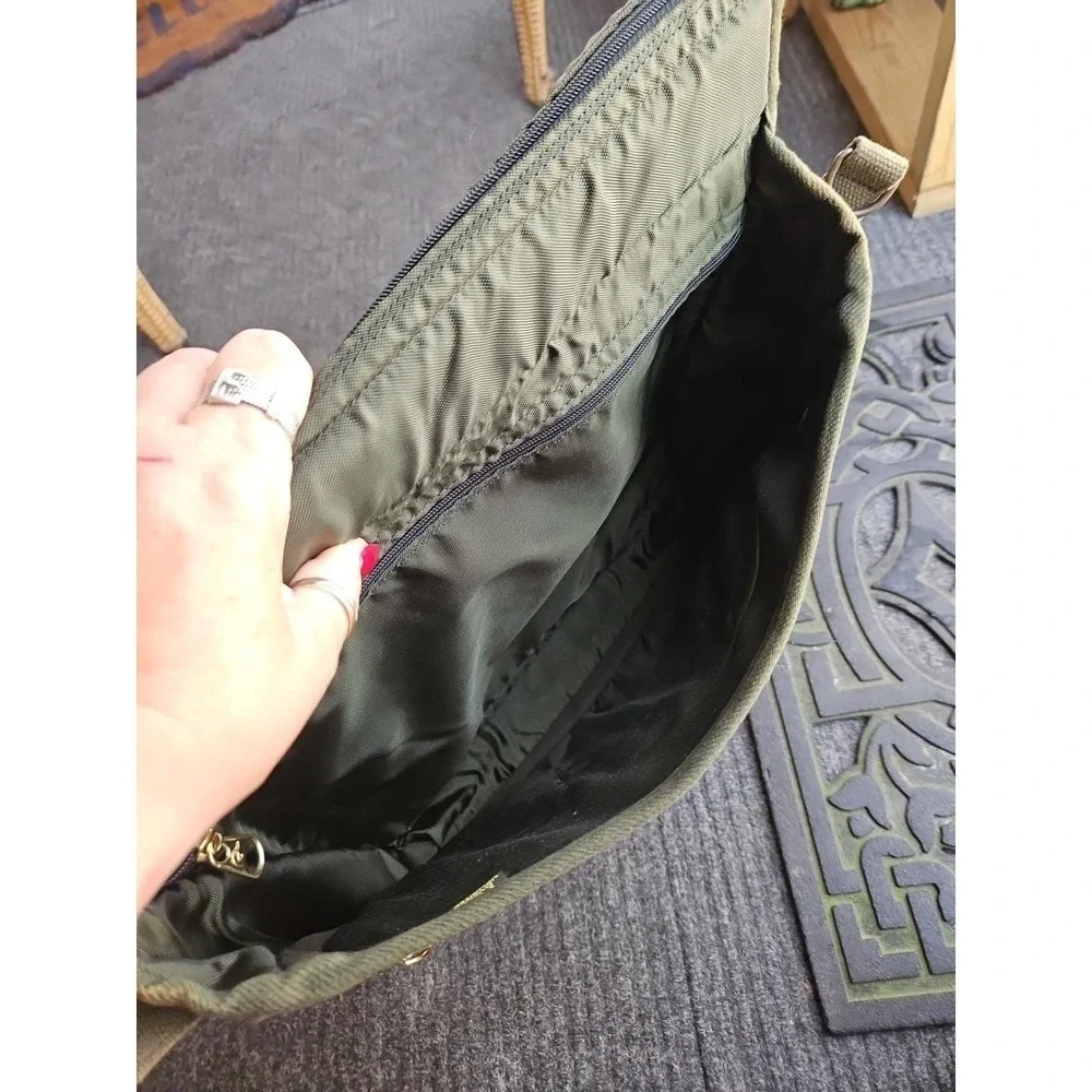 Vintage DUCKS UNLIMITED Canvas Leather Gear Bag Messenger Bag Laptop Case